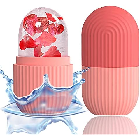 Ice Cube Roller Massager for Face, Eyes and Neck Naturally Conditioning and Skin Care,De-Puff Eye Bags,Reduce Migraine Pain,Reusable Massage Silicone Ice Mold, BPA Free, Chemical Free