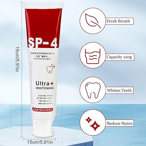 SP-4 Ultra Whitening, sp-4 Probiotic Whitening Toothpaste, SP4 Toothpaste Whitening1 Count