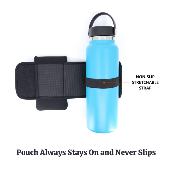 Magnetic Water Bottle Sleeve Accessory Pouch for Phones Cards