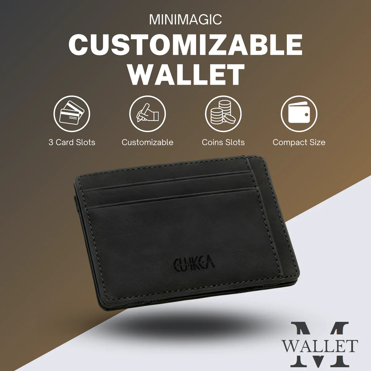 Magic Wallet Handcrafted Full Grain Leather Card Holder